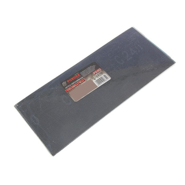 Сетка абразивная TUNDRA basic, корунд, 115 х 280 мм, 10 шт, Р240 1300834