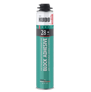 Клей-пена конструкционный профи всесезонный KUDO 28+ ABL 1000мл/900г 12уп.