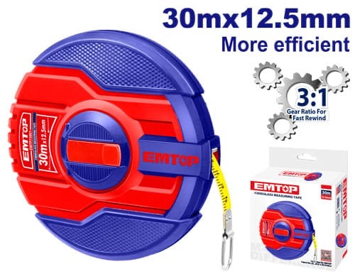 Лента мерная геодезическая 30м EMTOP