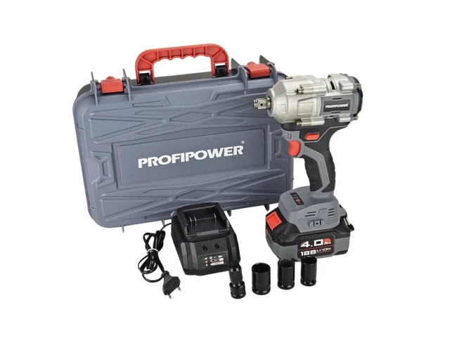Аккумуляторный гайковерт бесщеточный ударный ProfiPower T-500N (Li-ion-1шт, 4.0Ач, 500Нм, ударная го