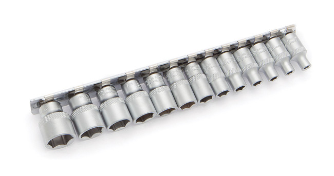 600113 Набор головок шестигранных  1/4" (4, 4,5, 5, 5,5, 6, 7, 8, 9, 10, 11, 12, 13, 14 мм) 13 шт.
