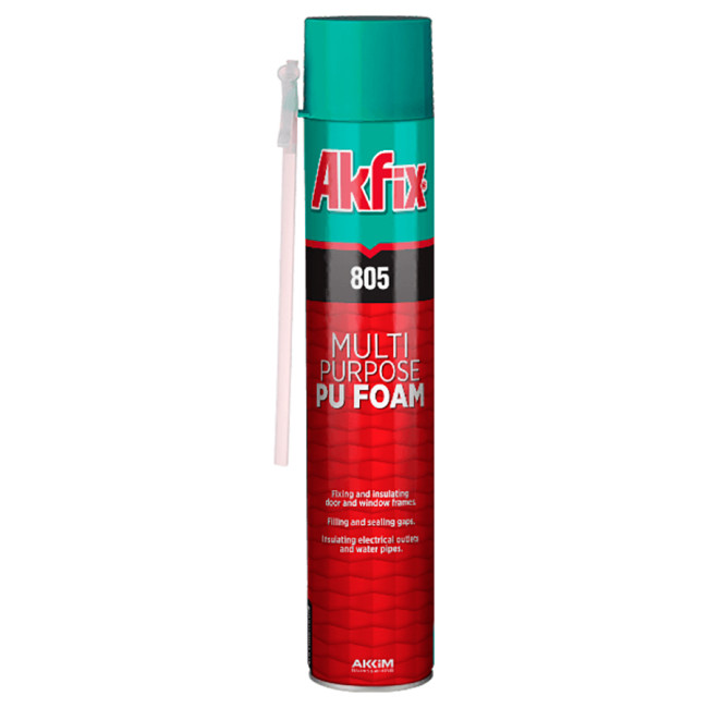 Akfix 805 Многоцелевая бытовая  полиуретановая пена (850 гр.)