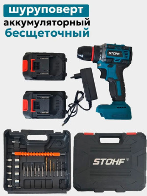 Аккумуляторный бесщеточный Шуруповёрт 21В,2акб 2ач. с набором  PROFITool NEW