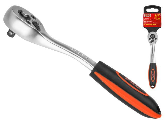 Трещотка 1/4" 72зуб. 155мм PRO STARTUL (PRO-48014) изогнутая
