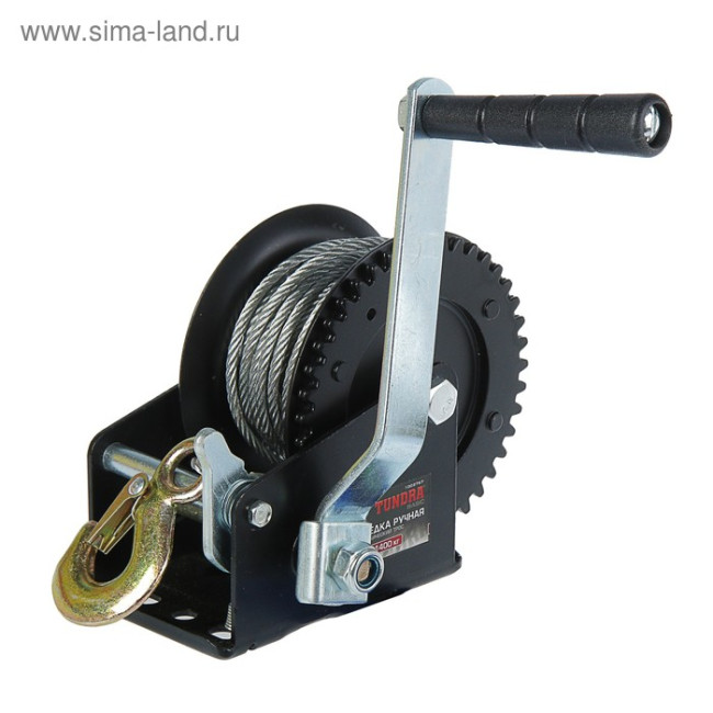 Лебедка ручная барабанная тяговая TUNDRA basic, 1400 кг, металлический трос 10 метров 1002767