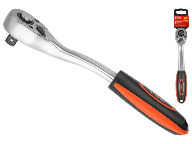 Трещотка 3/8" 72зуб. 205мм PRO STARTUL (PRO-48038) изогнутая