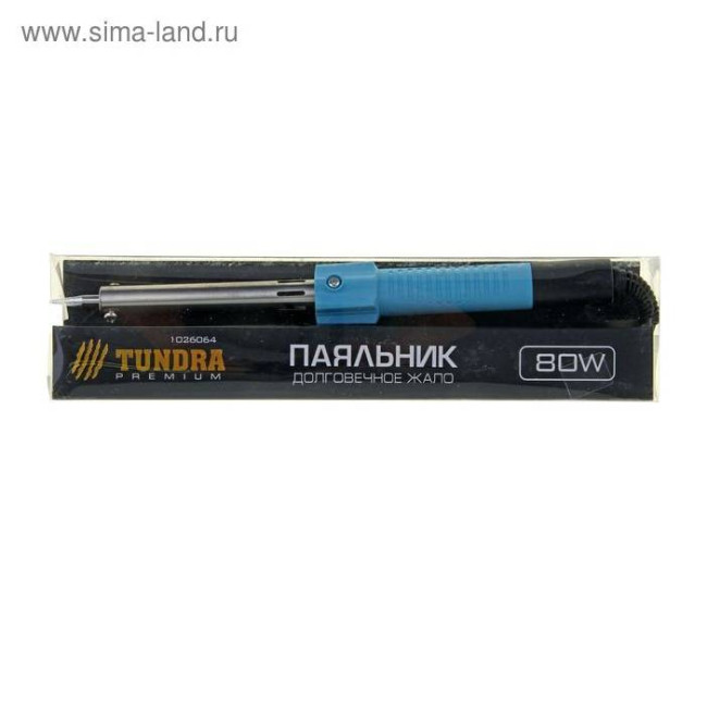 Паяльник "TUNDRA premium" долговечное жало, 80 Вт, 220 В 1026064