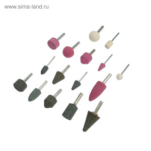 Набор шарошек абразивных TUNDRA, диаметр хвостовика 3 и 6 мм, 16 шт. 4266125